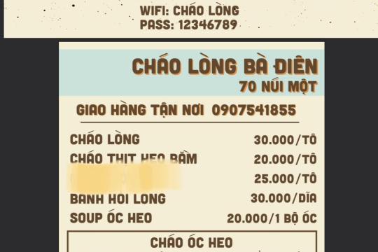 Cháo Lòng Bà Điên