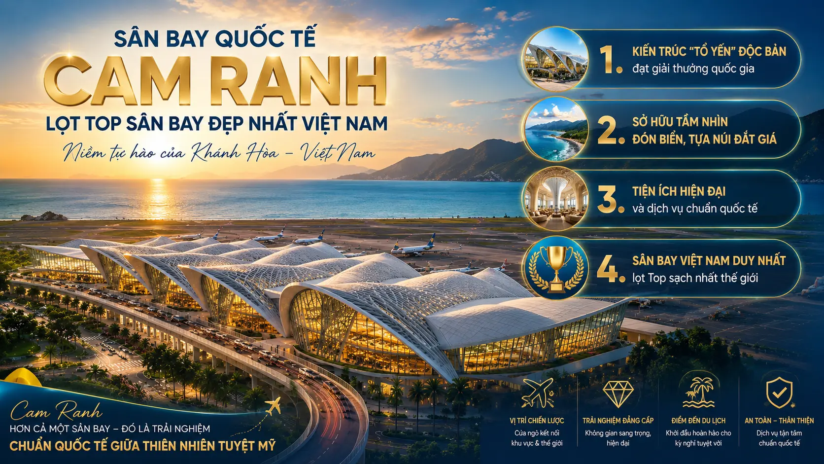 Lý do sân bay Cam Ranh liên tục lọt top sân bay đẹp nhất Việt Nam